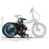 Image of Blue AddMotor Motan M150 - Folding Fat Tire Electric Bike - Folded