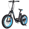 Image of Blue AddMotor Motan M140 - Folding Fat Tire Electric Bike - Front View