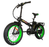 Image of Green AddMotor Motan M150 - Folding Fat Tire Electric Bike - Front View