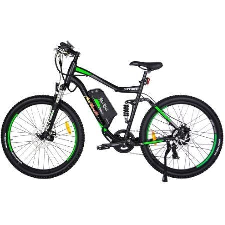 Green AddMotor HitHot H1 - Electric Mountain Bike - Side View