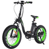 Image of Green AddMotor Motan M140 - Folding Fat Tire Electric Bike - Front View