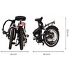 Image of Joulvert Playa Journey - Folding Electric Bike - Folded Dimensions