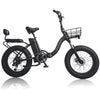 Image of Black Joulvert Playa Voyager - Folding Electric Bike - Side View