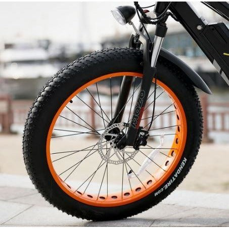 Orange AddMotor Motan M5800 - Fat Tire Electric Bike - Front Wheel