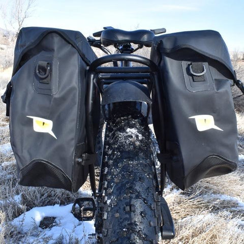 QuietKat - Pannier Bag Set - Rear View on E-Bike