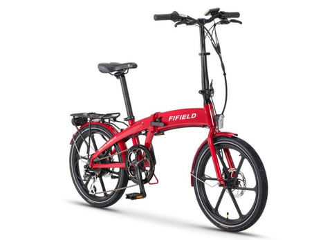 Red Fifield Jetty 4.0 - Folding Electric Bike - Front View