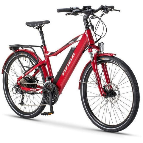 Red Fifield Bonfire 500 - Electric Commuter Bike - Front View