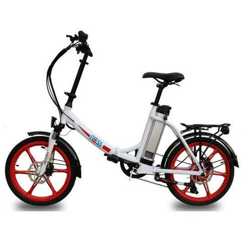Red Ness Icon Folding Electric Bike - Side View