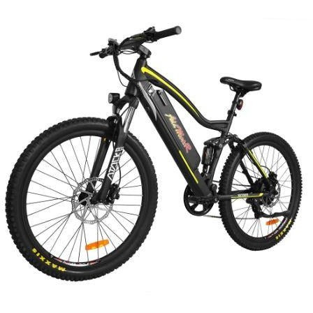 Yellow AddMotor HitHot H1 Platinum - Electric Mountain Bike - Front View