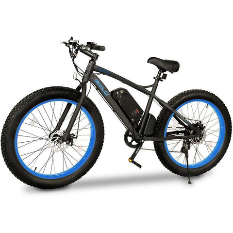 Blue Rims EMOJO Wildcat - Fat Tire Electric Bike - Side View