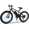 Image of Blue Rims EMOJO Wildcat - Fat Tire Electric Bike - Side View