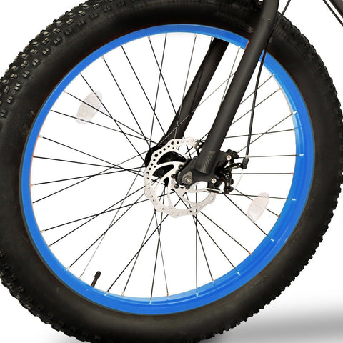 Blue Rims EMOJO Wildcat - Fat Tire Electric Bike - Front Wheel