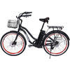 Image of Black X-Treme Malibu Electric Cruiser Bike - Side View