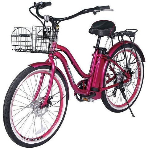 Pink X-Treme Malibu Electric Cruiser Bike - Front View