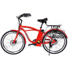 Image of Red X-Treme Newport Electric Cruiser Bike - Side View