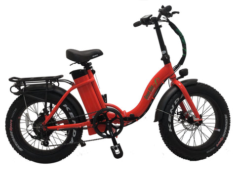 Green Bike USA GB750 Fat Tire Step Thru-Folding Electric Bike