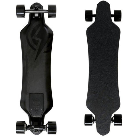Atom Long Boards  H16D Carbon Electric Skateboard - Top and Bottom View