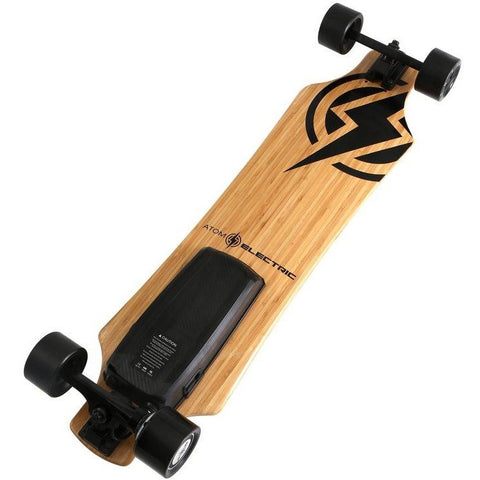 Atom Long Boards  H10 Electric Skateboard - Bottom View with Battery
