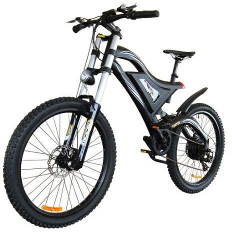 Black AddMotor HitHot H5 - Electric Mountain Bike - Front View