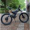 Image of Black AddMotor HitHot H5 - Electric Mountain Bike - On Sidewalk