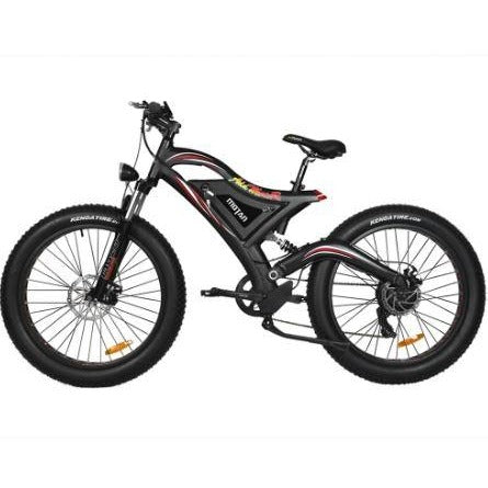 Black AddMotor Motan M850 750W - Electric Mountain Bike - Side View