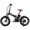 Image of Black AddMotor Motan M150 P7 - Folding Fat Tire Electric Bike - Side View