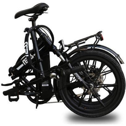 Black Ness Rua Folding Electric Bike - Folded