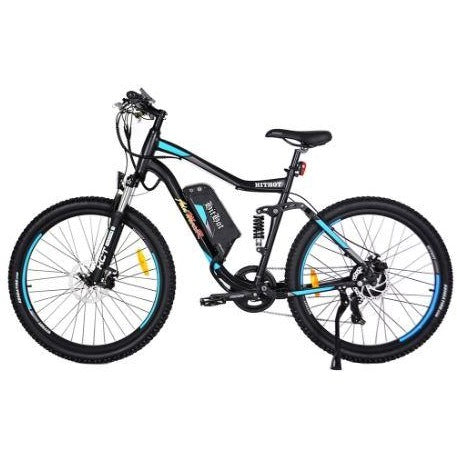 Blue AddMotor HitHot H1 - Electric Mountain Bike - Side View