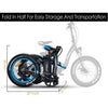 Image of Blue AddMotor Motan M140 - Folding Fat Tire Electric Bike - Folded 