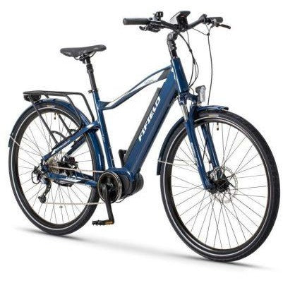 Blue Fifield Bonfire 350 - Electric Commuter Bike - Front View