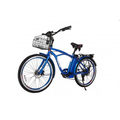 Blue X-Treme Newport Electric Cruiser Bike - Front View