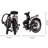 Image of Joulvert Playa Journey - Folding Electric Bike - Folded Dimensions 