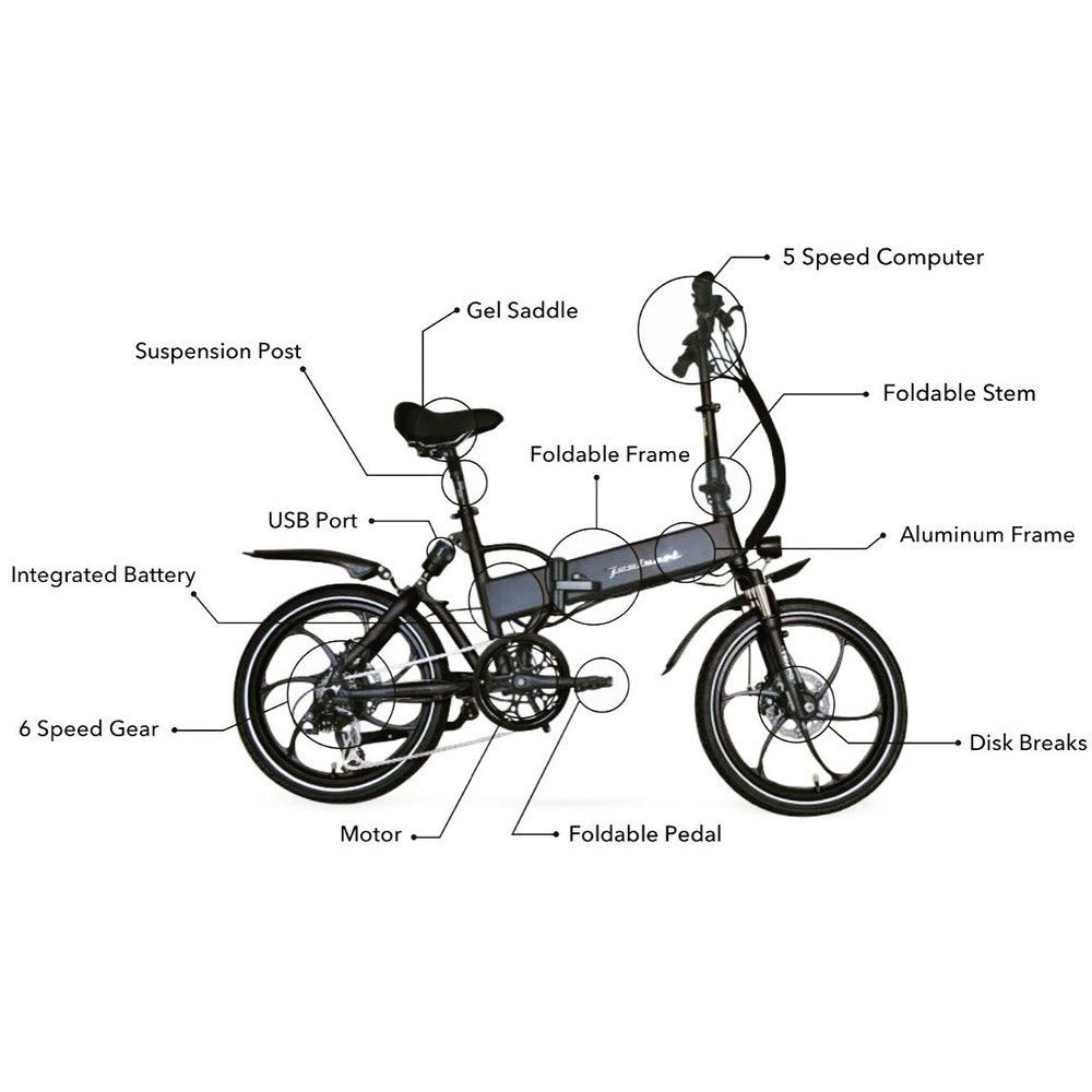 Joulvert Stealth Folding Electric Bike Electric Bike Revolution