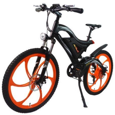 Orange AddMotor HitHot H2 w/ MAG Wheel - Electric Mountain Bike - Front View