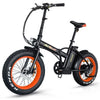 Image of Orange AddMotor Motan M150 - Folding Fat Tire Electric Bike - Front View