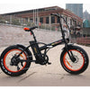 Image of Orange AddMotor Motan M150 - Folding Fat Tire Electric Bike - On Pavement