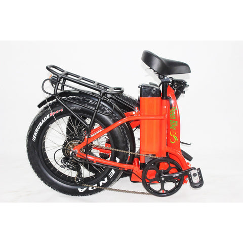 Green Bike USA GB750 Fat Tire Step Thru - Folding Electric Bike - Folded