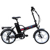 Image of Black w/ Pink Highlight Ness Rua Folding Electric Bike - Side View