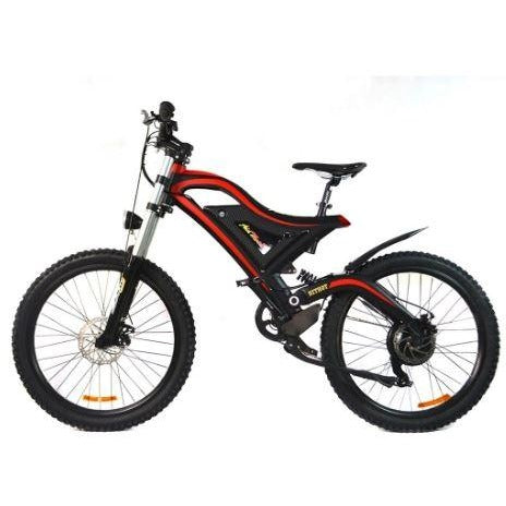 Red AddMotor HitHot H5 - Electric Mountain Bike - Side View