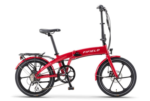 Red Fifield Jetty 4.0 - Folding Electric Bike - Side View