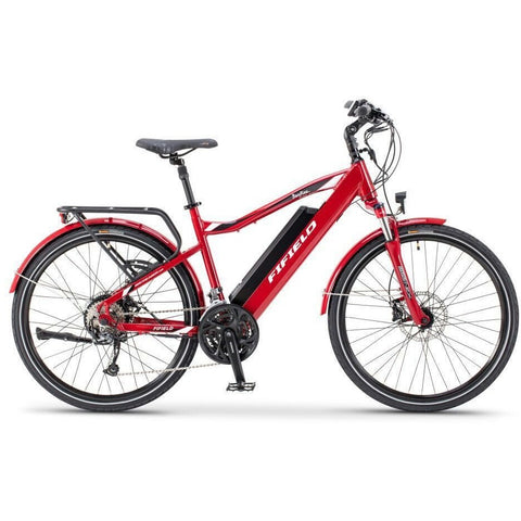Red Fifield Bonfire 500 - Electric Commuter Bike - Side View