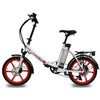 Image of Red Ness Icon Folding Electric Bike - Side View