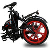 Image of Red Ness Rua Folding Electric Bike - Folded