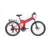 Image of Red X-Treme X Cursion Elite Folding Electric Mountain Bike - Side View