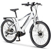 Image of White Fifield Bonfire 350 - Electric Commuter Bike - Front View