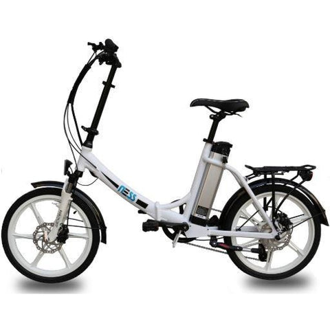 White Ness Icon Folding Electric Bike - Side View