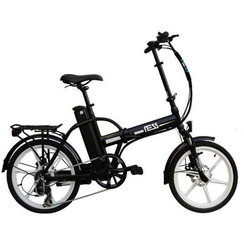 White Ness Rua Folding Electric Bike - Side View