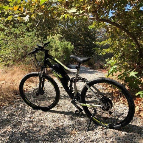 EMOJO Cougar - Electric Mountain Bike - On Dirt Trail