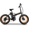 Image of Black on Orange EMOJO Lynx - Fat Tire Folding Electric Bike - Side View