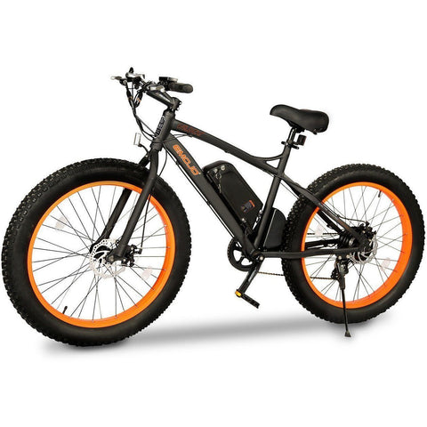 Orange Rims EMOJO Wildcat - Fat Tire Electric Bike - Side View